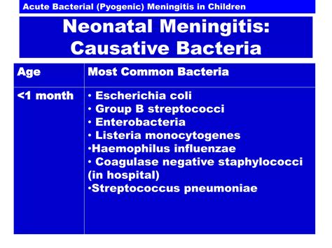 Acute bacterial (Pyogenic) meningitis - Dr. S. Srinivasan, Professor of Pediatrics | PPTX