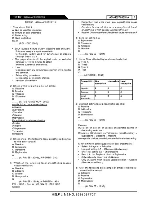 Anaesthesia-MCQs - Anesthesia reference book - ANAESTHESI A 1 TOPI C 1 ...