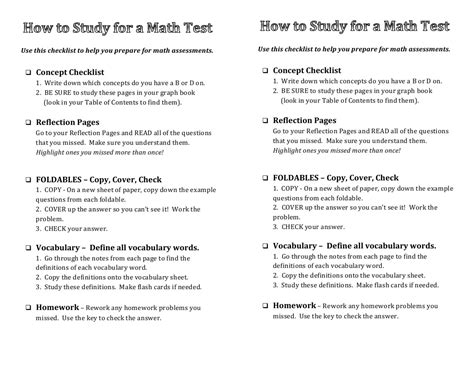 How to Study for a Math Test 的图像结果