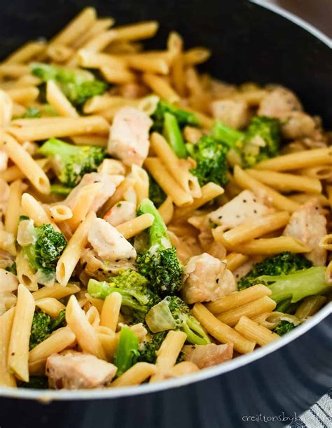 Chicken Broccoli Pasta Recipe (One Pot!) - Creations by Kara