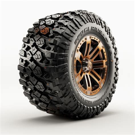 Mts ivy ix 4x4 truck tire with orange rim and realistic hyperdetailed ...