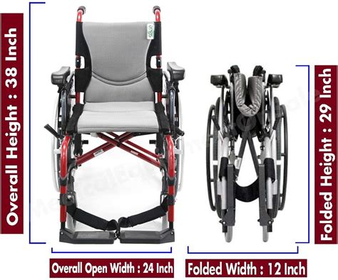 Buy Karman Healthcare S-305 29 lbs Ultra Light Ergonomic Wheelchair ...