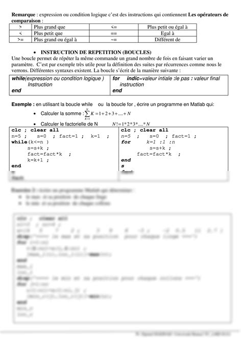 Programmation MATLAB 的图像结果