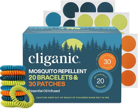 Amazon.com: Cliganic Mosquito Repellent Pack (20 Bracelets + 30 ...