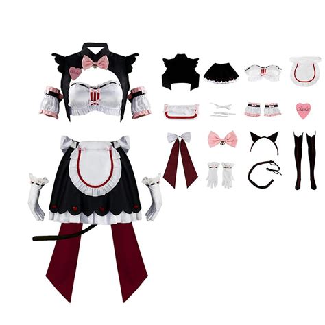 Buy Women's Cat Ear Maid Outfit Cosplay sissy Maid Dress girl Lolita ...