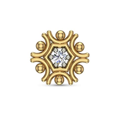 Beautiful Charita Gold Diamond Nosepin Online Jewellery Shopping India ...