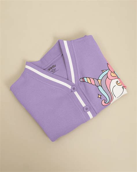 Unicorn Printed Regular Fit Jacket For Girls – Kidsville