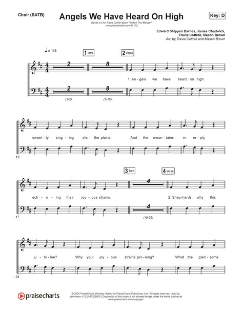 Angels We Have Heard On High (Choral/SATB) Choral Anthem Sheet Music ...