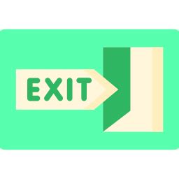 Exit - Free signs icons