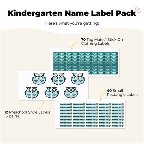 Kindergarten Name Label Pack | Easy School Labeling
