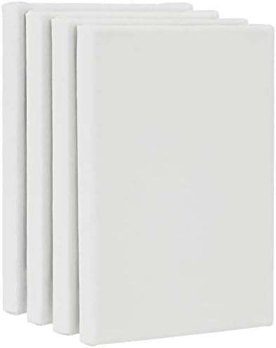 Amazon Brand - Solimo Medium Grain Cotton Stretched Canvas with Wooden ...