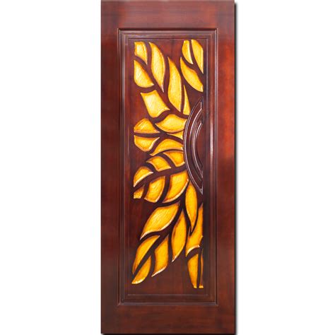 Malaysian Door | Carved & Polished Wooden Door | Gold Leaves CT 113 ...