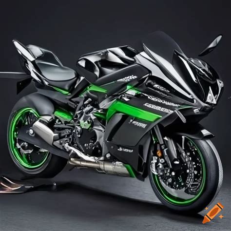 Kawasaki ninja h2r motorcycle on Craiyon