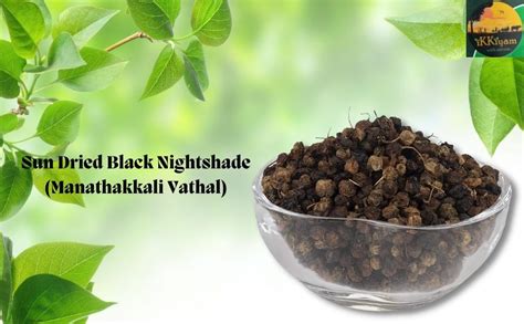 Ikkiyam Sun Dried Black Nightshade | Manathakkali Vathal | Solanum ...