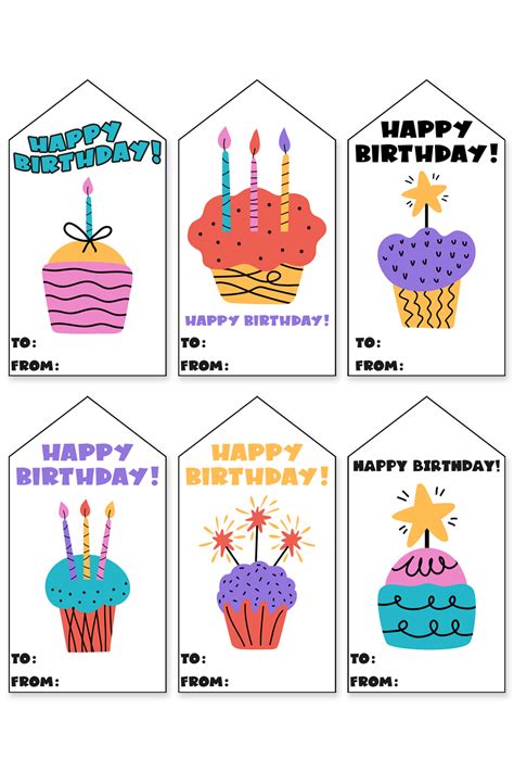 102 Free Printable Birthday Tags All in One Download - Worksheets Library