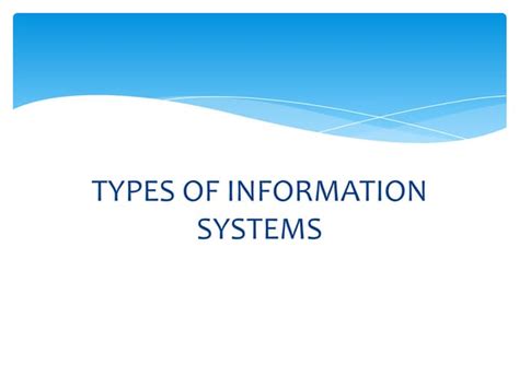 Types of Information Systems Examples 的图像结果