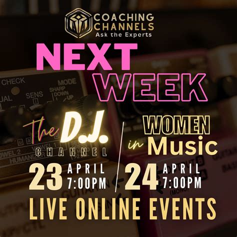 NEXT WEEK Don't miss these live online events on Zoom! musicalliance ...