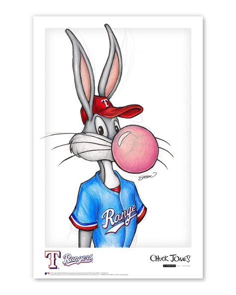 Bubblegum Bugs Bunny x MLB - Rangers by S. Preston – S. Preston Art ...