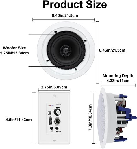 Herdio 5.25 Inch Bluetooth Ceiling Speakers - 600W India | Ubuy