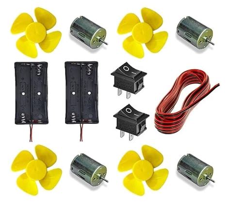 AVS COMPONENTS 6V - 12V DC Toy Motor kit 25x30mm 3 inch Fan Blade ...