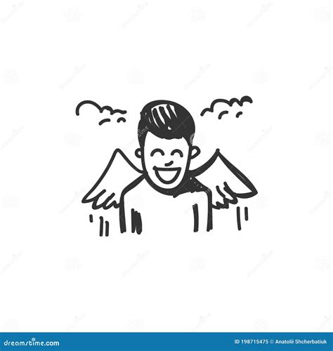 Euphoria Feeling Icon. Outline Sketch Drawing Stock Vector ...