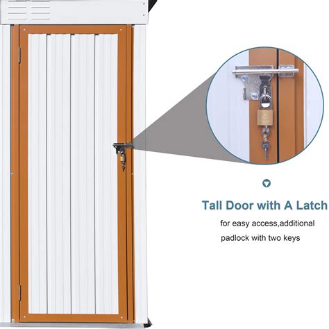 Buy Outdoor Vertical Storage Shed, BTMWAY 5' x 3' Metal Backyard ...