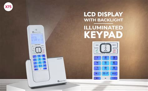 Beetel X75 2.4Ghz Cordless Landline Phone,Dual Mode DTMF/FSK,1 Line ...