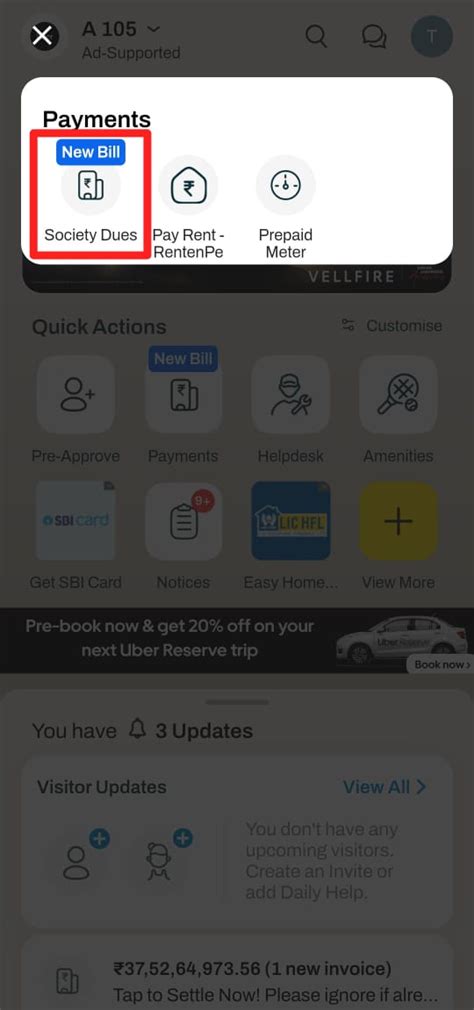 3. Click on "pay now" against the Invoice you want to pay.