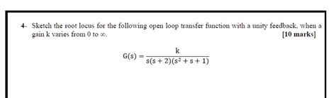 Image result for Open Loop Gain Function in Root Locus