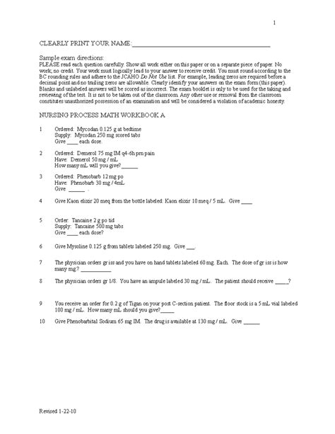 Image result for Nursing Math Copy