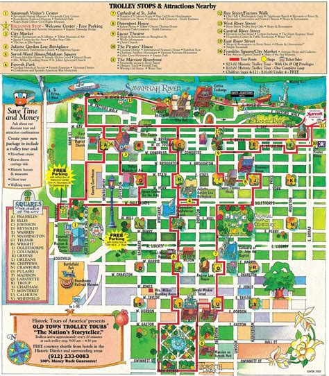 Tourist Map Of Savannah Ga Printable - Printable Templates