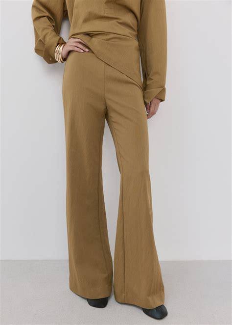Straight mid-rise pants - Women | MANGO USA
