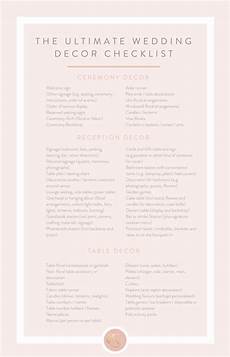 Ultimate Wedding Decor Checklist At The Budget Savvy by Bhldn Wedding Decoration Checklist Decor Checklist Ultimate Wedding Decor Checklist At The Budget Savvy
