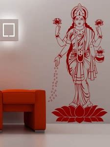 Trends on WALL 112 cm Laxmi Ji Self Adhesive Sticker Price in India ...