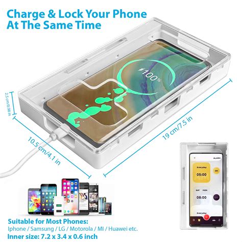 Cell phone lock box with 2 keys to reduce your kids screen time. Clear ...