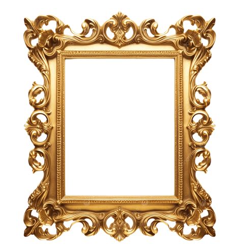 Ornate Gold Picture Frame, Gold Picture, Ornate, Decorative Border PNG ...