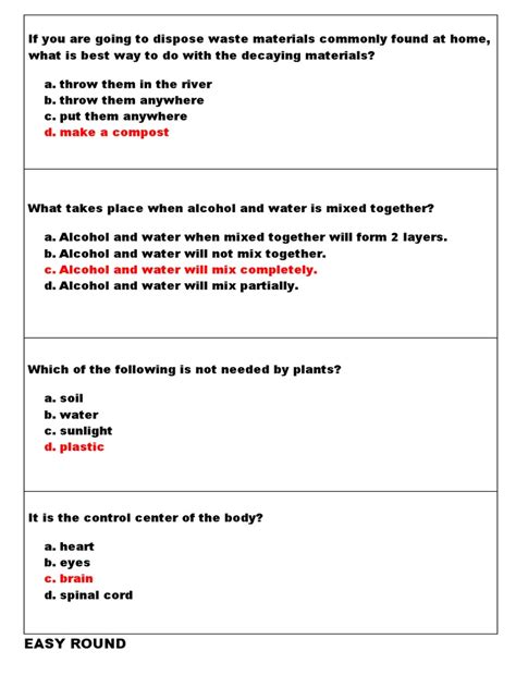 Image result for 4th Grade Science Trivia Questions