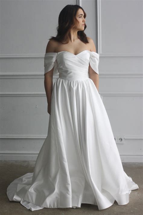 Simple Wedding Dress A Line Wedding Dress off Shoulder - Etsy