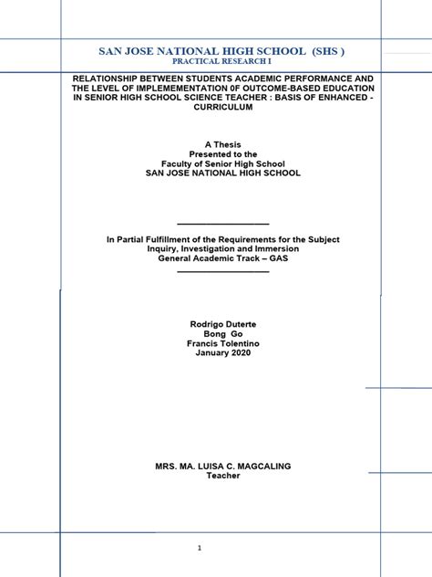 Image result for Practical Research 2 Sample Format