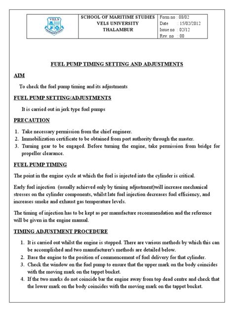 Image result for Injection Pump Setting Timing