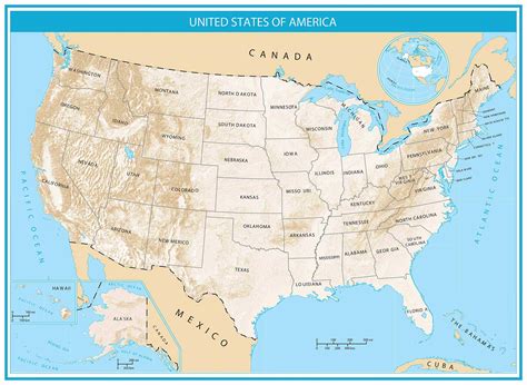 How Political Maps Are Diffe From Physical Maps In The Us State - Infoupdate.org