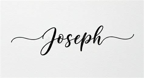 Elegant Cursive Name Joseph: a Simple, Stylish Typography Design Stock ...