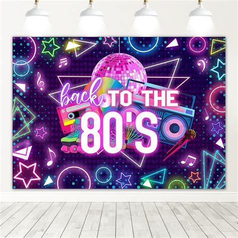 Amazon.com : Sensfun 80's Party Backdrop Back to The 80s Retro Disco ...