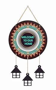 SAF Welcome to our Home Wall Hanging| Wooden Art Decoration Item ...