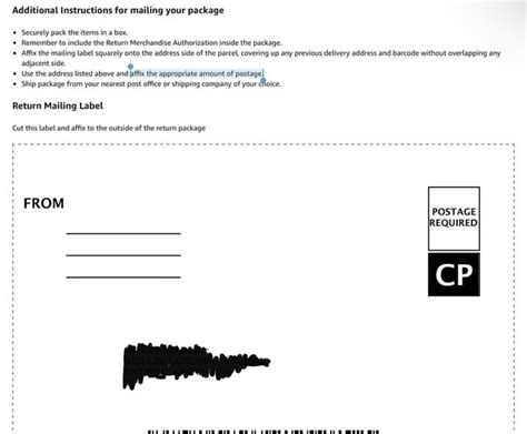 Image result for Amazon Return Label Example