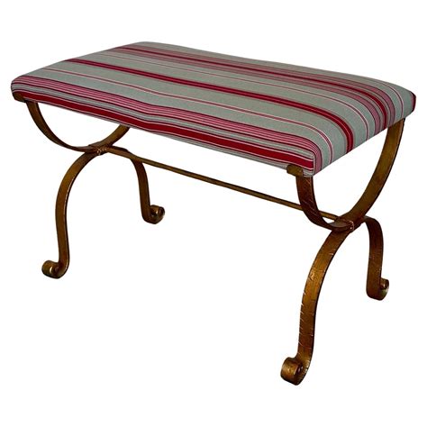 Spanish Gilt Iron Bench For Sale at 1stDibs