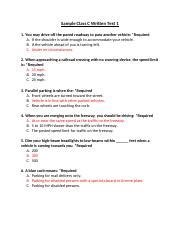 Class C Test Questions 的图像结果