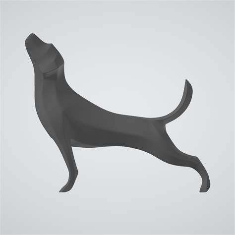 『Template_Stretching Dog』彫刻STLデータ【3Dプリント用】 | RYO HAGIWARA