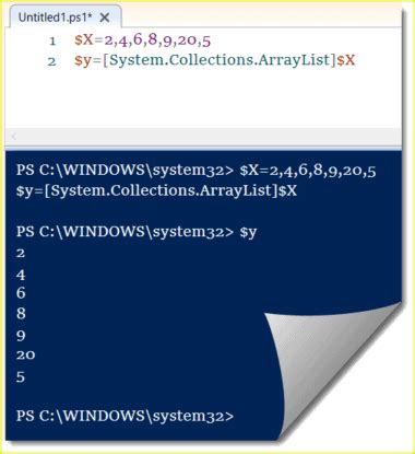 Image result for PowerShell Create ArrayList