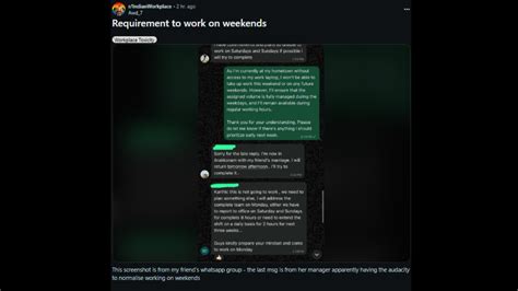 Boss Questionable Ultimatum Triggers Internet- Work On Weekends Or ...